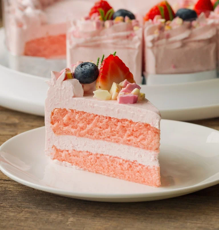różowe ciasto